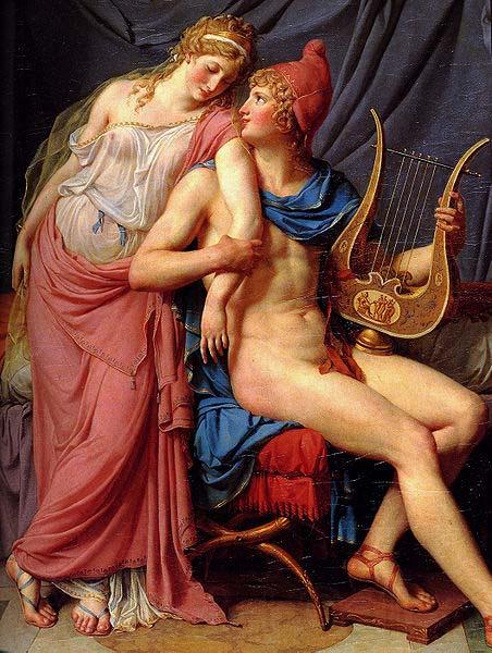 Jacques-Louis David Paris and Helen Spain oil painting art